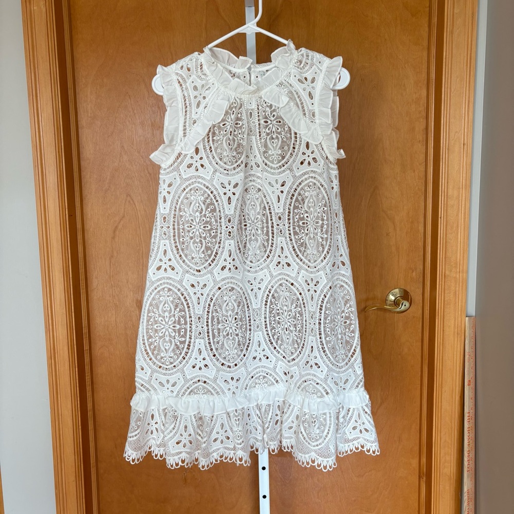 BHLDN Monique Lhuillier White Lace‎ Mini Dress 2 NWT
